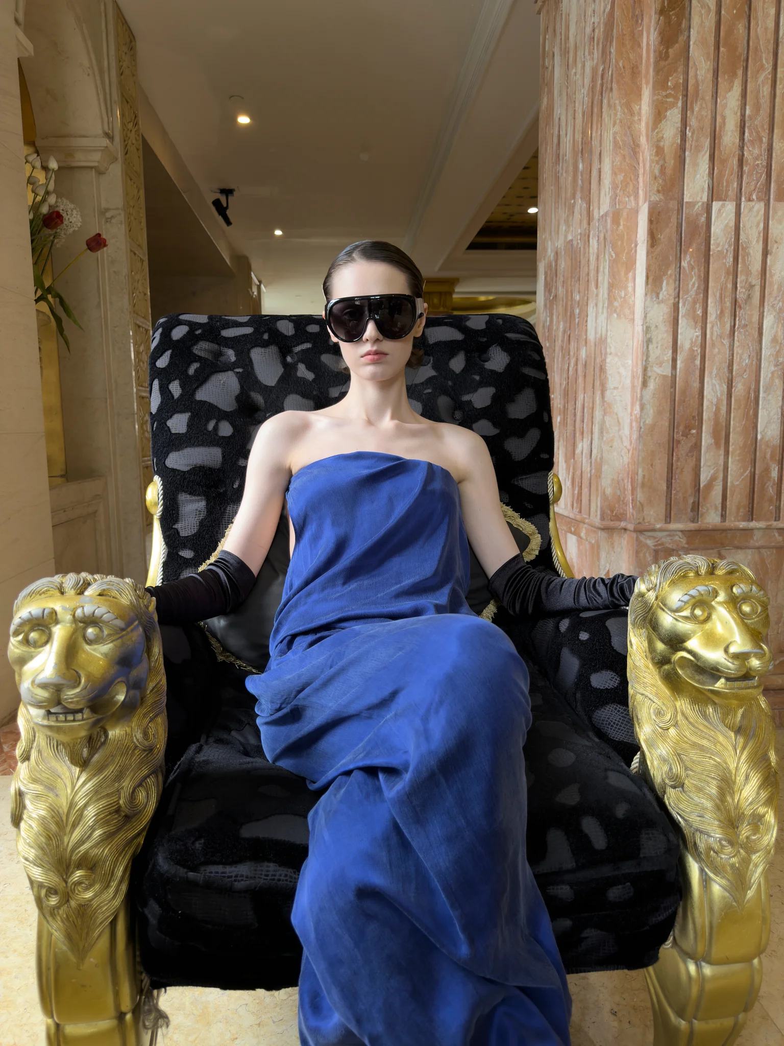 Portrait with a blue cast